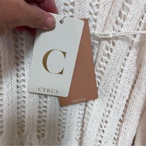 Cyrus Woman Long Sleeve V-Neck  Sweater, Size XL Brand New W/ Tags